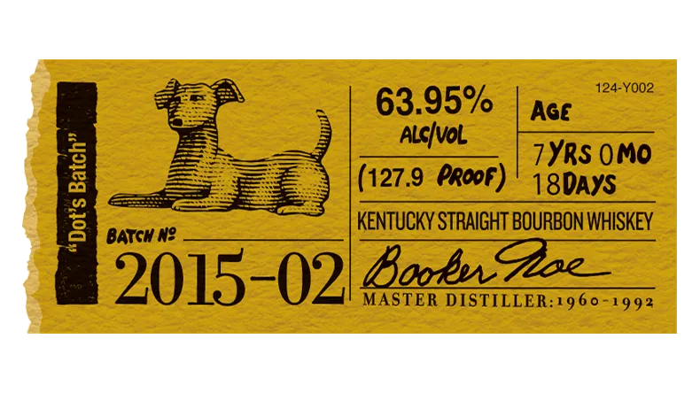 Booker’s label sticker 2015-02