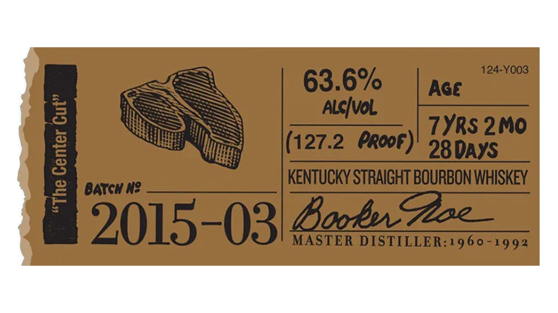 Booker’s label sticker 2015-03