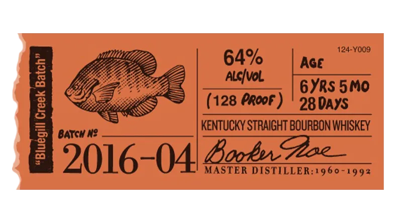Booker’s label sticker 2016-04