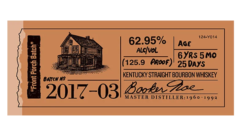 Booker’s label sticker 2017-03