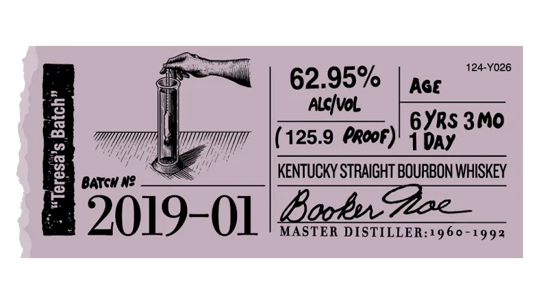Booker’s label sticker 2019-01