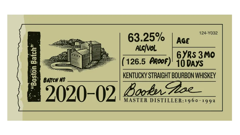 Booker’s label sticker 2020-02