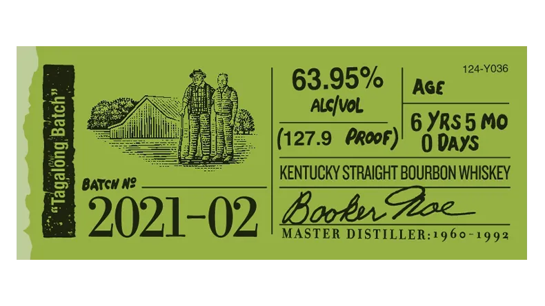 Booker’s label sticker 2021-02