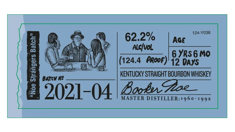Booker’s label sticker 2021-04