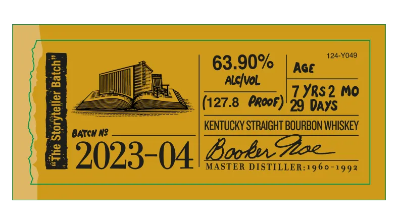 Booker’s label sticker 2023-04