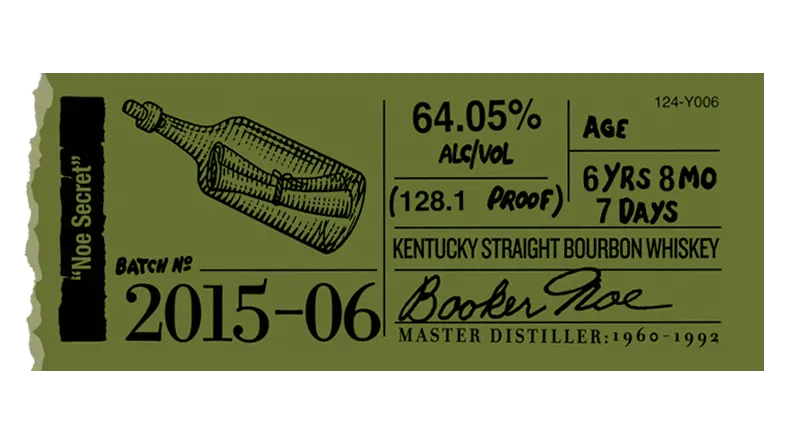 Booker’s label sticker 2015-06